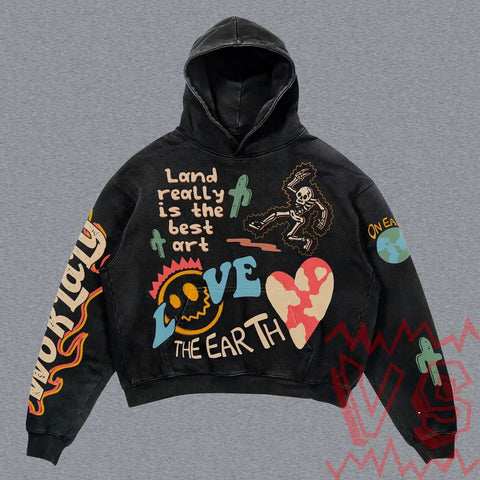 Love The Earth Pullover Hoodie - Anime Society Store