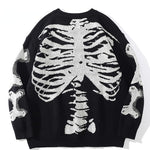 Oversized Skeleton Bone Sweater - Anime Society Store