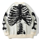 Oversized Skeleton Bone Sweater - Anime Society Store