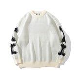 Oversized Skeleton Bone Sweater - Anime Society Store